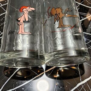 Arby's BC Ice Age Collector Series Glasses Vintage Set of 2 Ant Eater